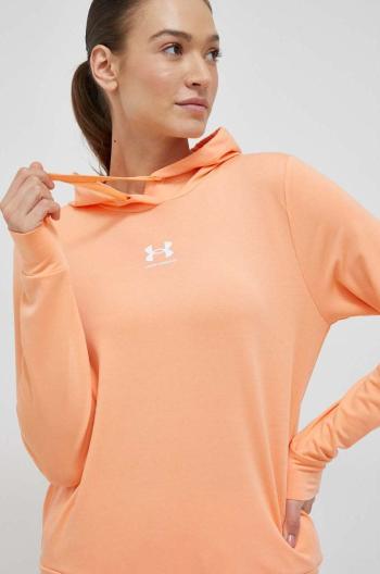 Mikina Under Armour dámska, ružová farba, s kapucňou, jednofarebná