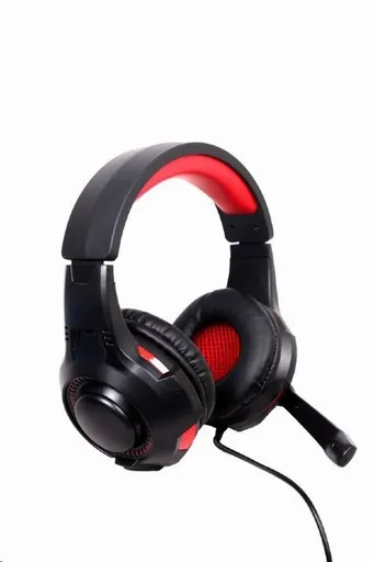 GEMBIRD slúchadlá s mikrofónom GHS-U-5.1-01, gaming, 5.1 surround, čierno-červená, USB