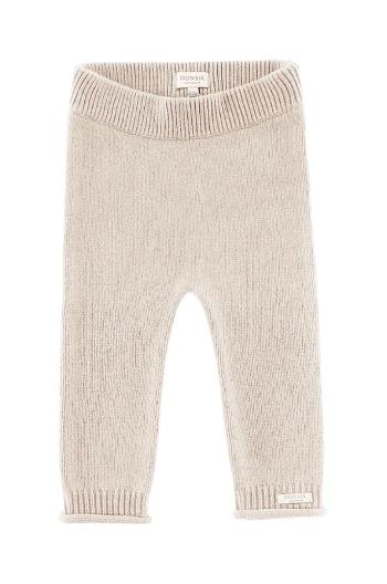 Vlnené detské legíny Donsje Trig Merino Wool Trousers béžová farba, jednofarebné, 3034800