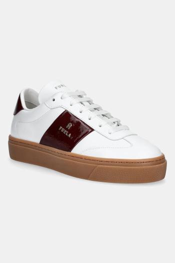 Kožené tenisky Furla Enjoy Lace-Up Sneaker biela farba, YI79ENJ BX3711 4236S