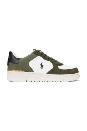Kožené tenisky Polo Ralph Lauren Masters Crt zelená farba, 809955690002