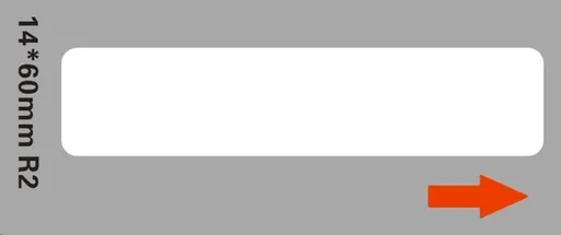 Niimbot A2A28678601, 14x60mm, 110ks, biele samolepiace štítky