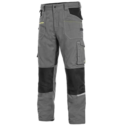 Canis (CXS) Zimné montérkové nohavice do pásu CXS STRETCH - Šedá / čierna | 44-46