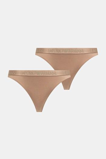 Tangá Emporio Armani Underwear 2-pak béžová farba, 163337 4F235