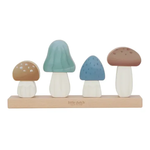 Little Dutch Forest Friends Stacking Puzzle Mushrooms aktivity hračka 24,6 x 5 x 13 cm 12 m+ 1 ks