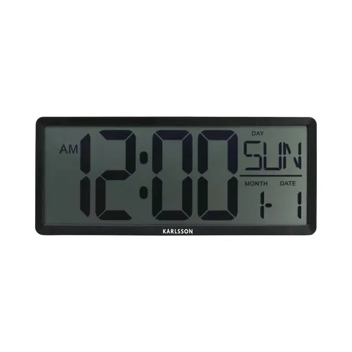 Karlsson 6020BK digitálne hodiny čierna, 35 cm