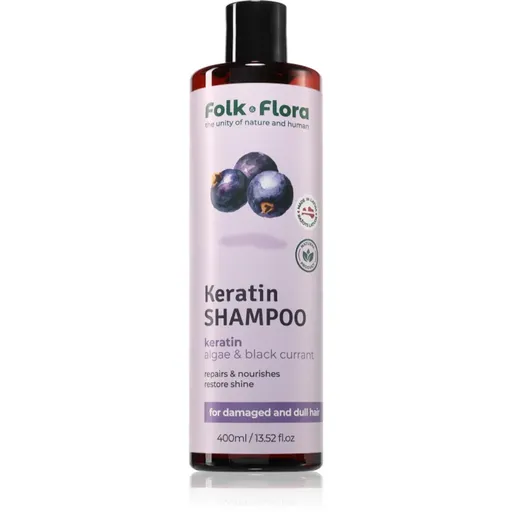 Folk & Flora Blackcurrant obnovujúci šampón s vyživujúcim účinkom 400 ml