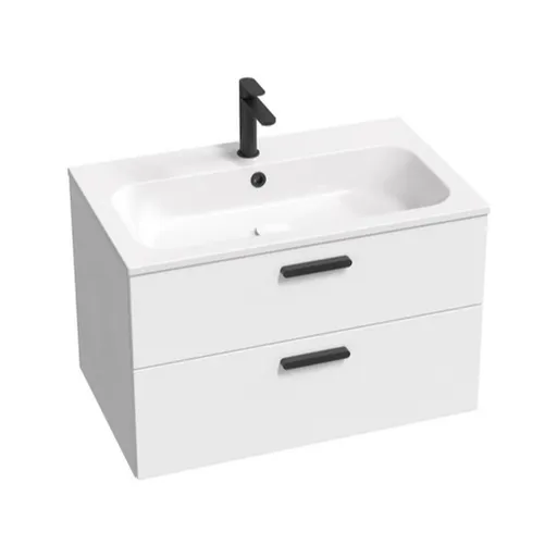 Ravak Chrome II kúpeľňová skrinka pod umývadlo 80x50x49 cm biely lesk X000001746