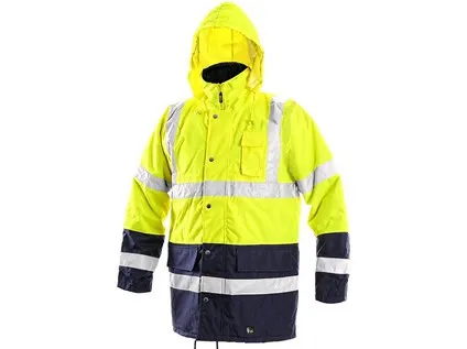 Pánska reflexná bunda OXFORD, žlto-modrá, veľ. M