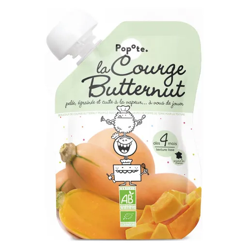 POPOTE Zeleninová kapsička maslová tekvica od 4.mesiaca BIO 120 g
