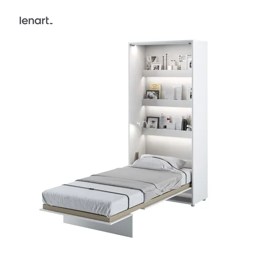Dig-net nábytok Sklápacia posteľ Lenart BED CONCEPT BC-03 biela | 90 x 200 cm