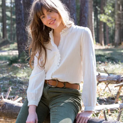 Jednofarebná blúzka z mušelínu