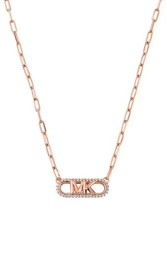 Strieborný pozlátený náhrdelník Michael Kors