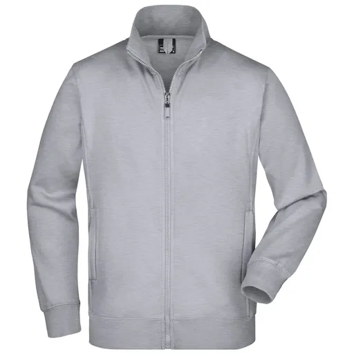 James & Nicholson (Daiber) Pánska jednofarebná mikina JN046 - Šedý melír | 2XL