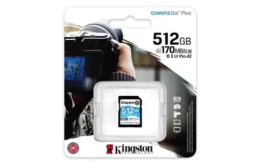 Kingston 1TB Canvas Go Plus Gen4 SDXC 200MB/s C10 UHS-I U3 V30