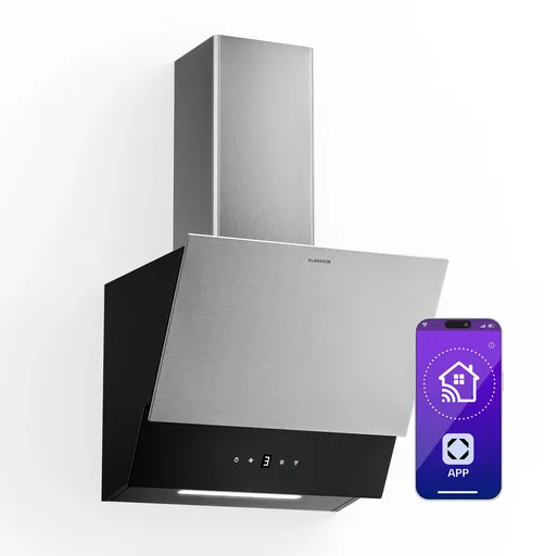 Klarstein Verosteel digestor, Elegantný, minimalistický, výkonný, Energetická trieda A, 624 m³/h, 45 cm