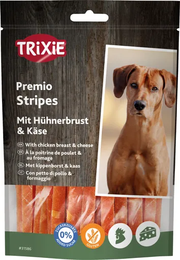 Trixie Premio CHICKEN CHEESE STRIPES - kuřecí pásky se sýrem 100 g