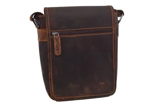 Pánske kožené crossbody tmavohnedý hunter 250906