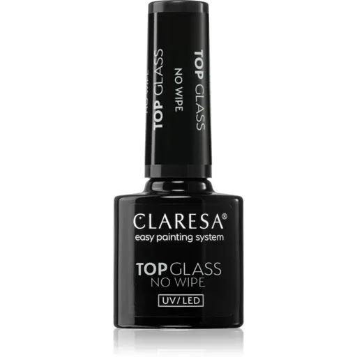 Claresa UV/LED Top Glass No Wipe vrchný gélový lak pre ochranu a lesk bez výpotku 5 g