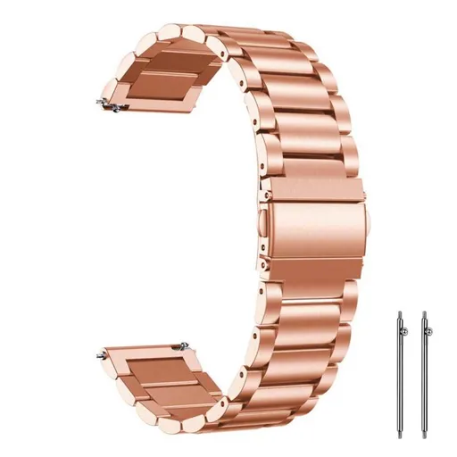 CLASSIC Univerzálny kovový remienok pre hodinky so šírkou 22mm ROSE GOLD