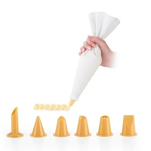 Tescoma DELÍCIA zdobiace vrecúško plátené 35 cm, 6 trysiek