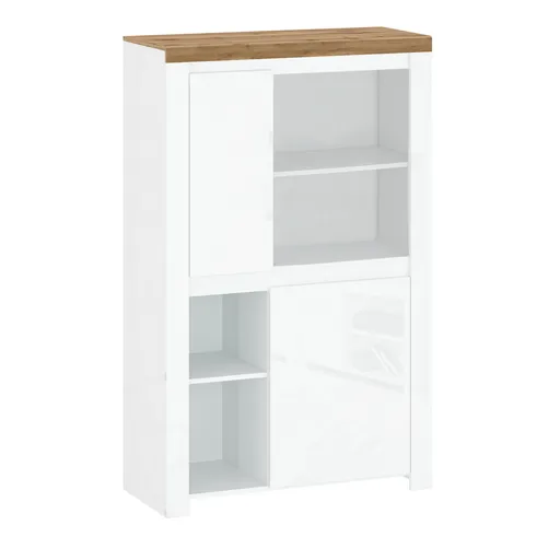 Skriňa VILGO 2D, lesklá biela