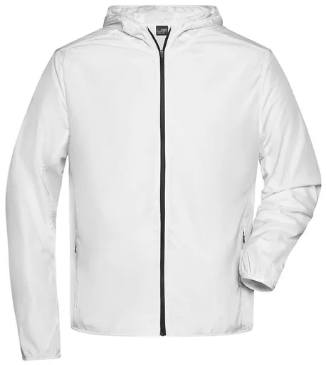 James & Nicholson (Daiber) Ľahká pánska športová bunda JN534 - Biela | 3XL