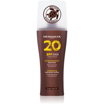 Dermacol Sun Water Resistant vodeodolné mlieko na opaľovanie v spreji SPF 20 200 ml