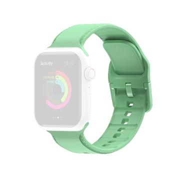 RUBBER Remienok Apple Watch 7 (45mm) / 6 / SE / 5 / 4 (44mm) / 3 / 2 / 1 (42mm) svetlozelený