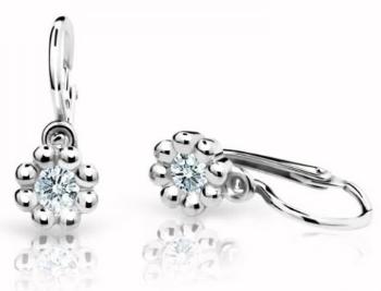 Cutie Jewellery Detské náušnice z bieleho zlata C2030-10-X-2 biela