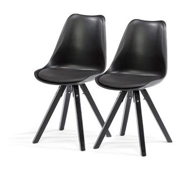 Jedálenská stolička SCANDINAVIA BEECH čierna, set 2 ks (3355)