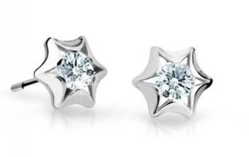 Cutie Jewellery Detské náušnice z bieleho zlata C2159-30-X-2 biela
