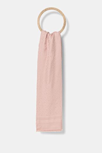 Šál Tommy Hilfiger dámsky, ružová farba, jednofarebný, AW0AW16852