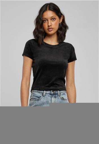 Urban Classics Ladies Short Velvet Tee black