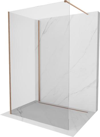 MEXEN/S - Kioto Sprchová zástena WALK-IN 105 x 100 cm, transparent, meď kartáčovaná 800-105-212-65-00-100