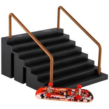 Teddies Skateboard prstový so schodíkmi a zábradlím (8592190862794)