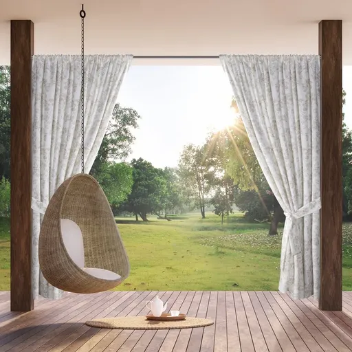 ArtFir Záves na terasu GARDEN 12 P | krémová/púdrová 155 x 200 cm