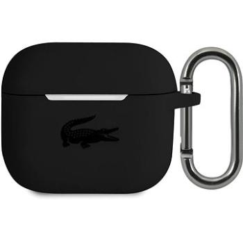 Lacoste Liquid Silicone Glossy Printing Logo puzdro pre Apple Airpods 3 Black (LCA3SK)