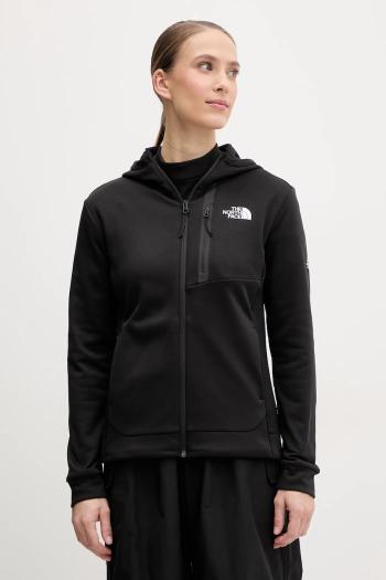 Športová mikina The North Face Mountain Athletics čierna farba, s kapucňou, jednofarebná, NF0A893UJK31