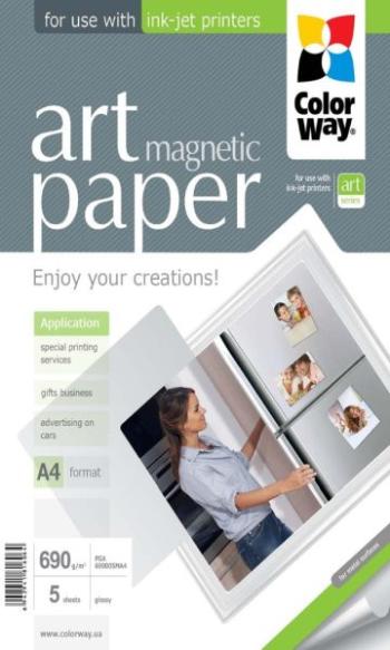 COLORWAY fotopapier/ ART glossy "magnetic" 690g/m2, A4 / 5kusov