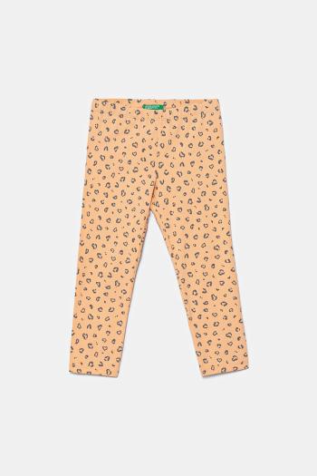 Detské legíny United Colors of Benetton oranžová farba, vzorované, 3SDSGF04U