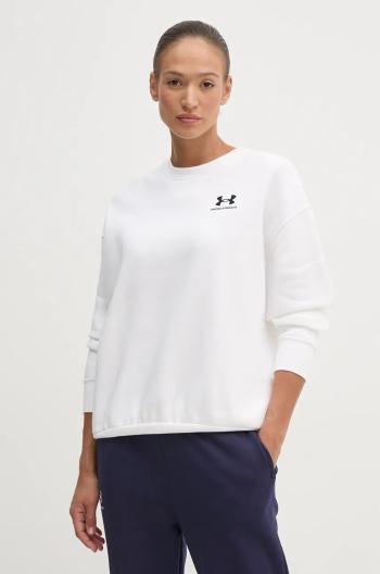 Mikina Under Armour dámska, biela farba, s nášivkou