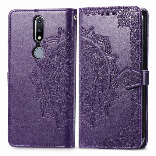 ART Peňaženkový kryt Nokia 2.4 ORNAMENT fialový