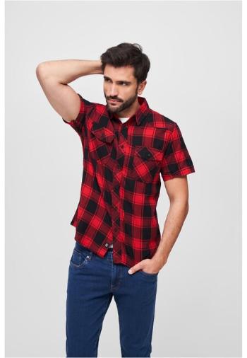 Brandit Checkshirt Halfsleeve red/black - XXL