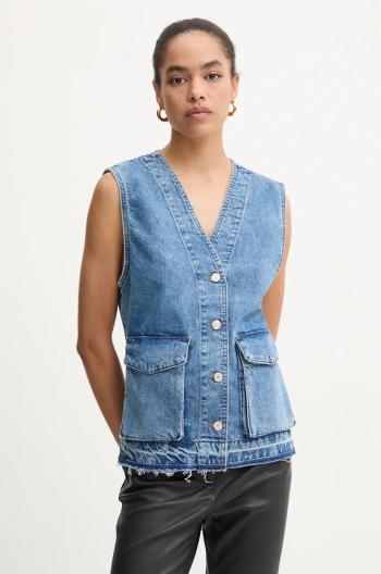 Rifľová vesta Moschino Jeans jednoradová, 1001.8221