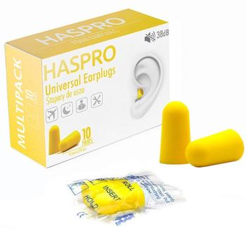 HASPRO Multi10 Špunty do uší, žlté 20 ks