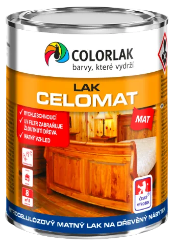 COLORLAK CELOMAT C1038 - Nitrocelulózový lak na drevený nábytok matný 0,75 L