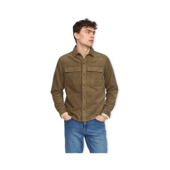 Rvlt Revolution  Utility Shirt 3776 - Light Army  Košele s dlhým rukávom Hnedá