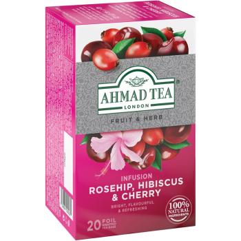 Ahmad Tea Rosehip, Hibiscus & Cherry ovocný čaj s ibištekom príchuť Rosehip, Hibiscus & Cherry 20x2 g