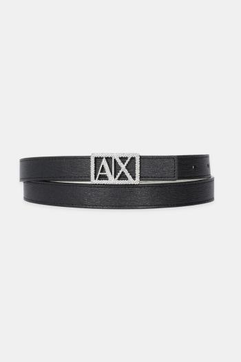 Obojstranný opasok Armani Exchange čierna farba, XW001602 AF17141